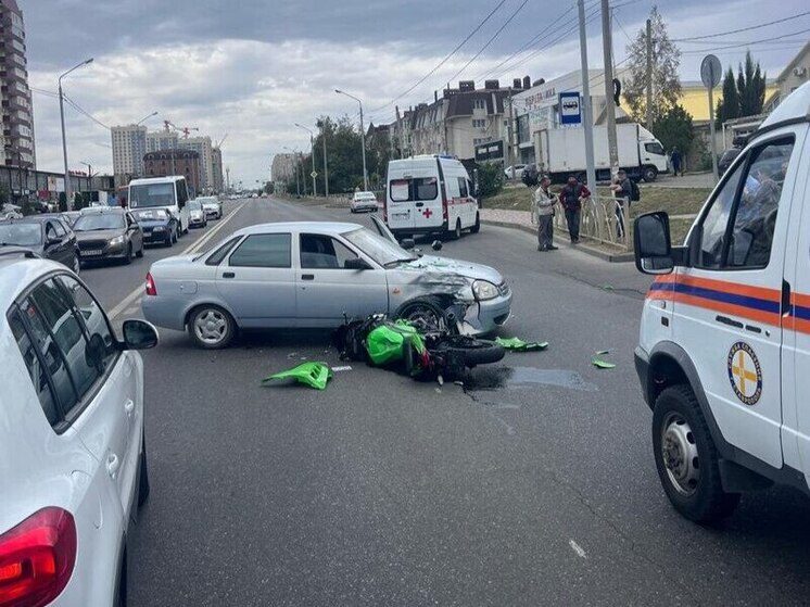 Мотоциклист пострадал в ДТП в Ставрополе