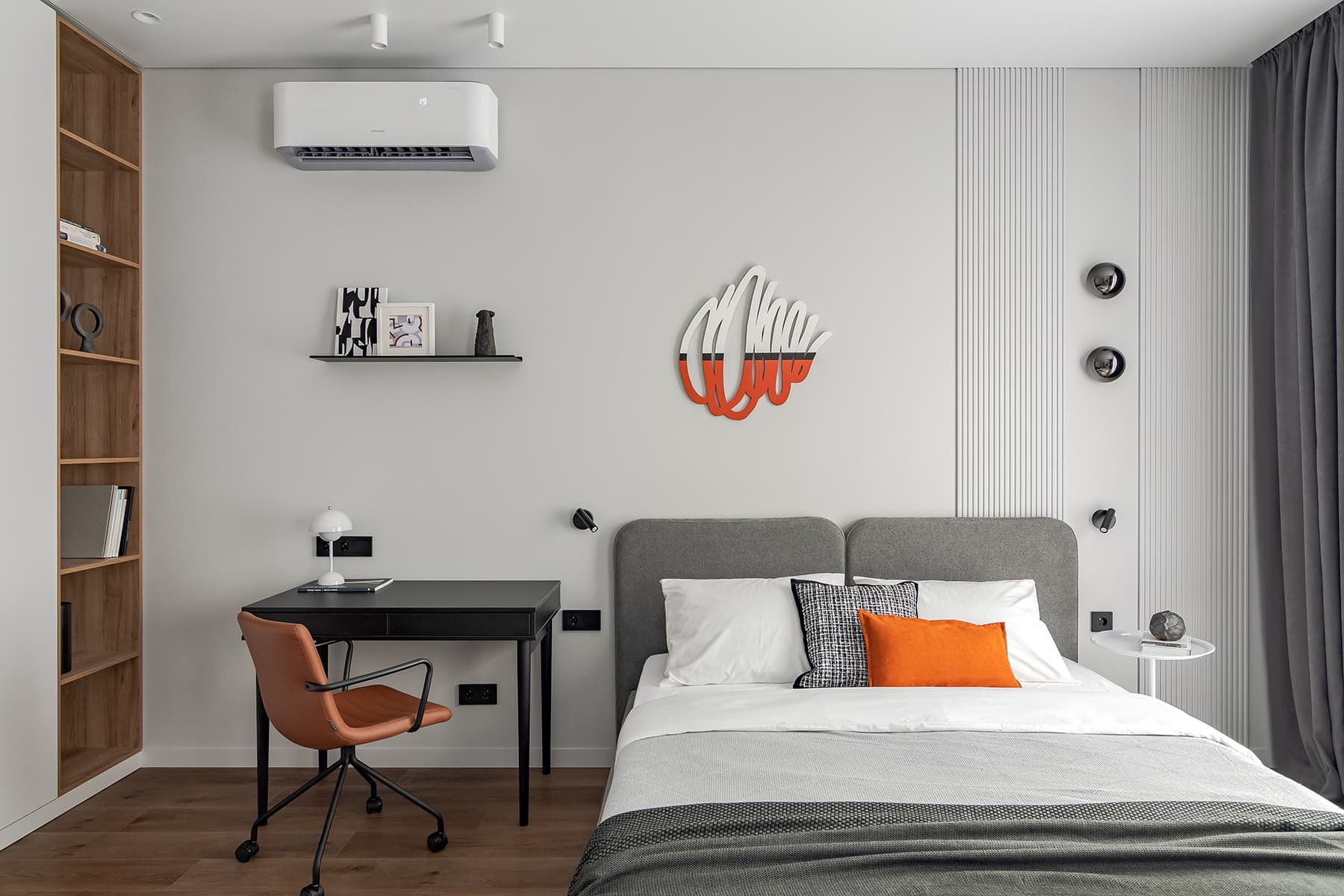 Функциональное зонирование и «осенний» декор в интерьере небольшой квартиры — проект Нины Абасеевой