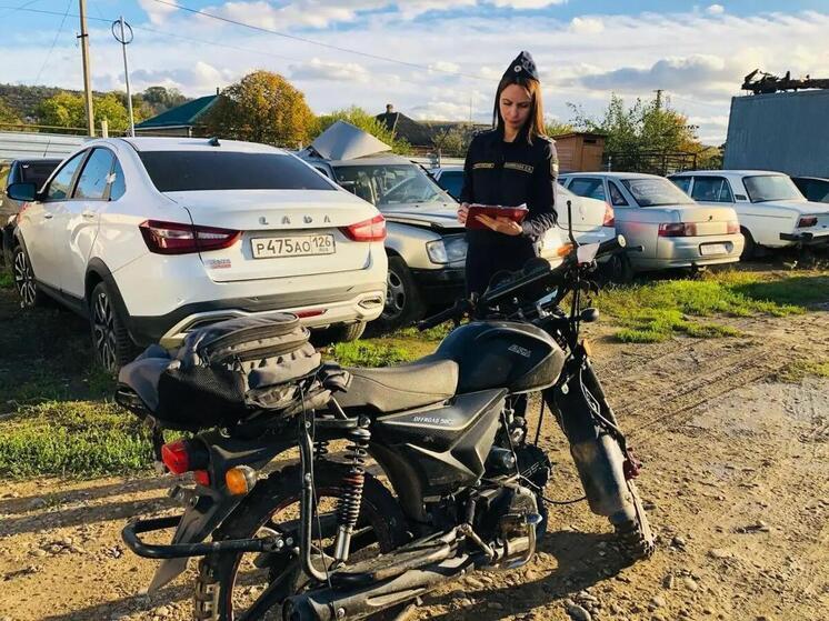 На Ставрополье у пьяного водителя конфисковали мопед