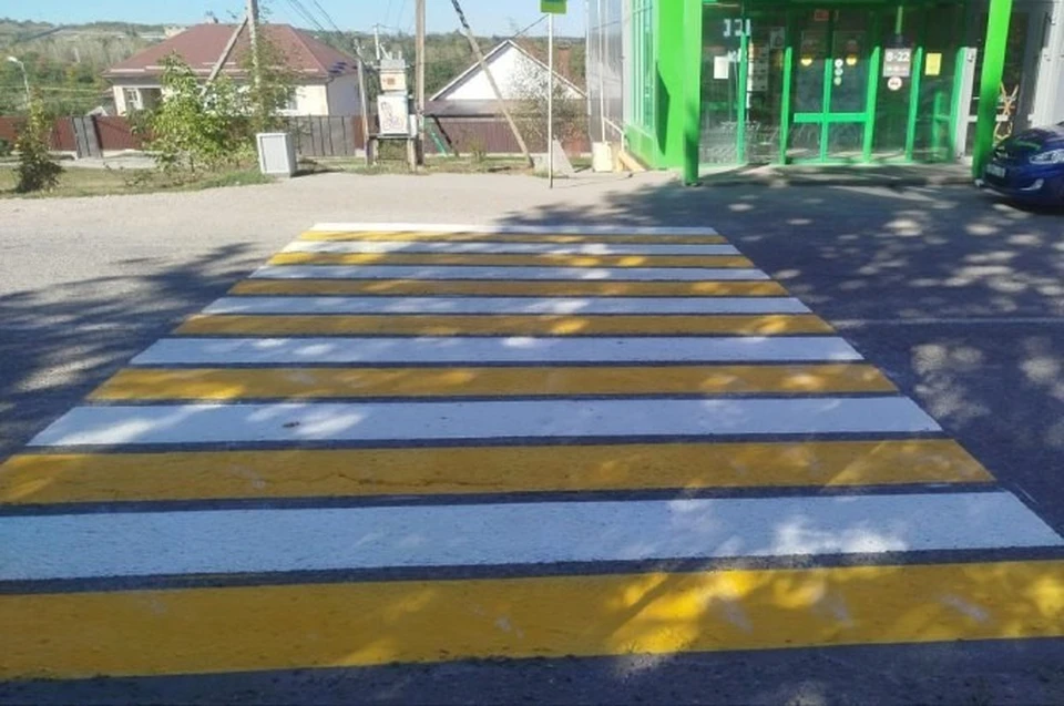 В Предгорном округе Ставропольского края обновили 80 пешеходных переходов0