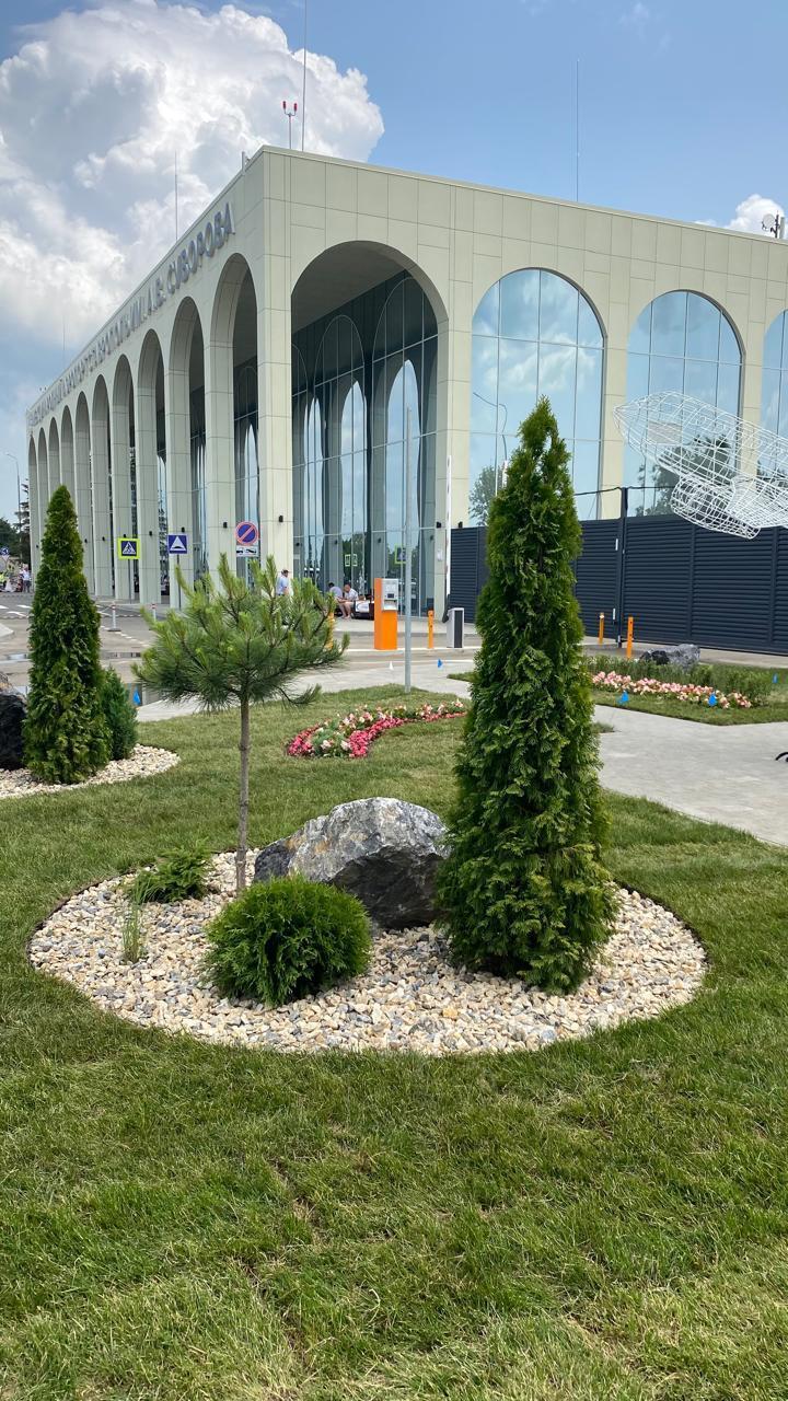 Возле аэропорта Ставрополя завершают обустройство нового сквера  Ставрополь (Кавказ)1