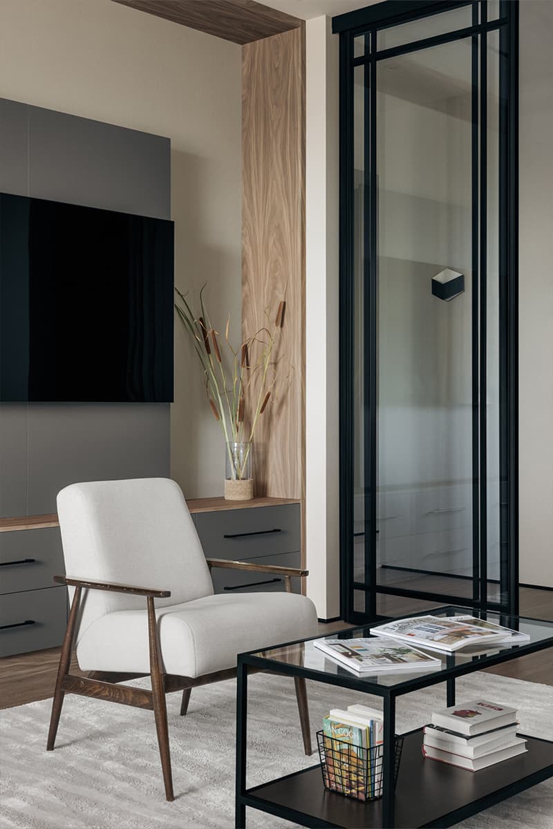 Чистые цвета и ощущение простота в интерьере «мужской» квартиры — проект студии Laura Interiors