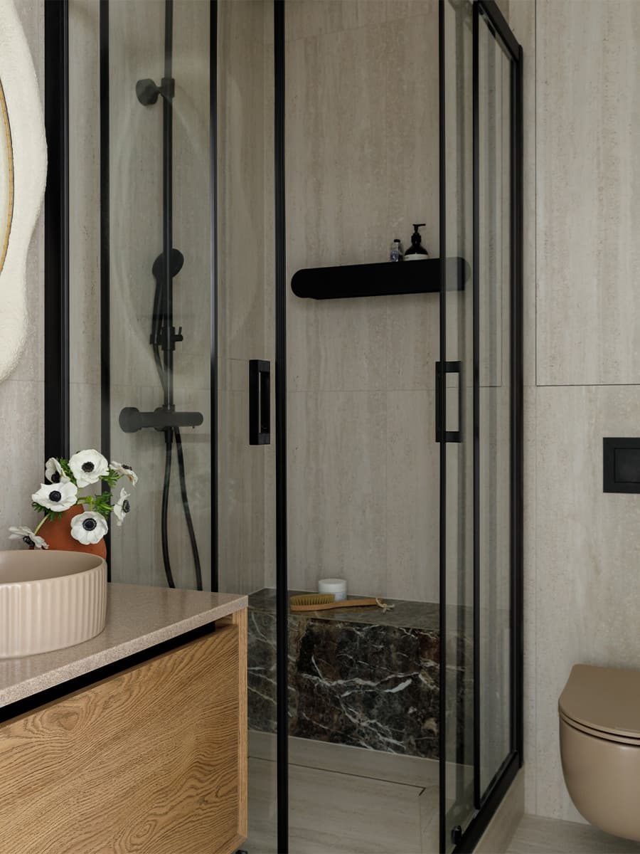 Арочные проемы и текстильные перегородки в интерьере небольшой квартиры — проект Лины Князевой