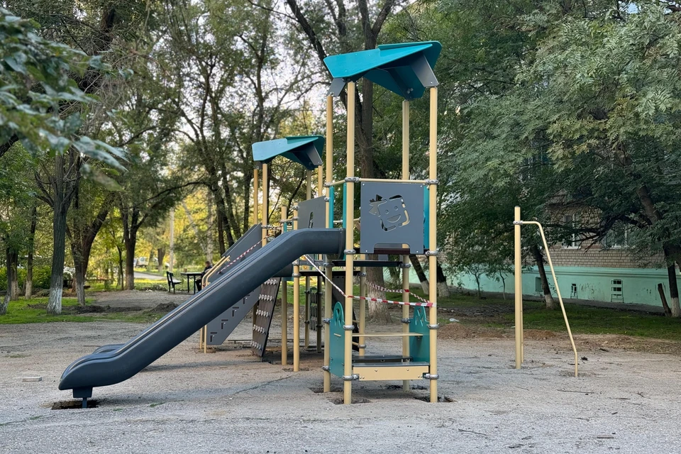 Две детские площадки за 1,5 млн рублей появились в округе Ставрополья0