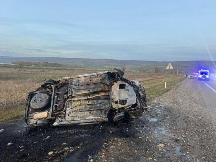 Под Ставрополем сгорела «Гранта»