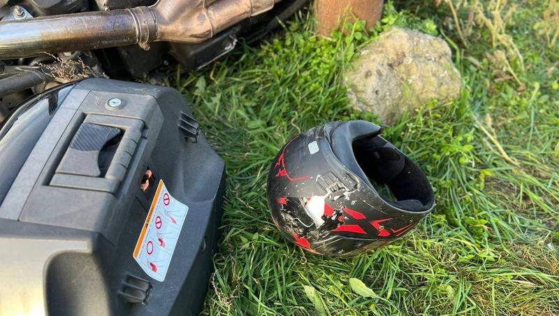 В Курском округе пенсионер на мотоцикле вылетел с трассы и попал в больницу