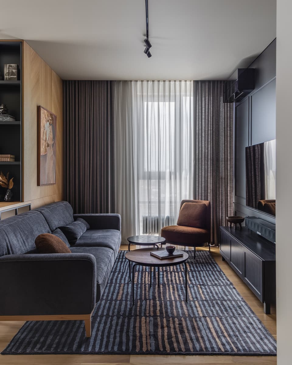 Цветовые переходы и легкие контрасты в интерьере квартиры для семьи — проект Анны и Максима Илющенко