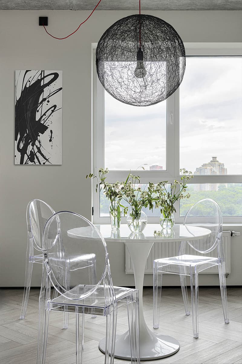 Шкаф-трансформер и стеклоблоки в интерьере инвестиционной квартиры — проект Елены Потемкиной