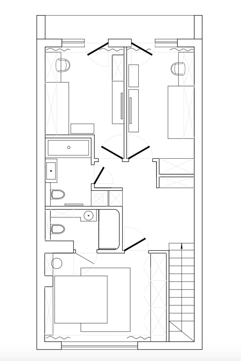 Красочный интерьер таунхауса для семьи дизайнера — проект студии Deconova