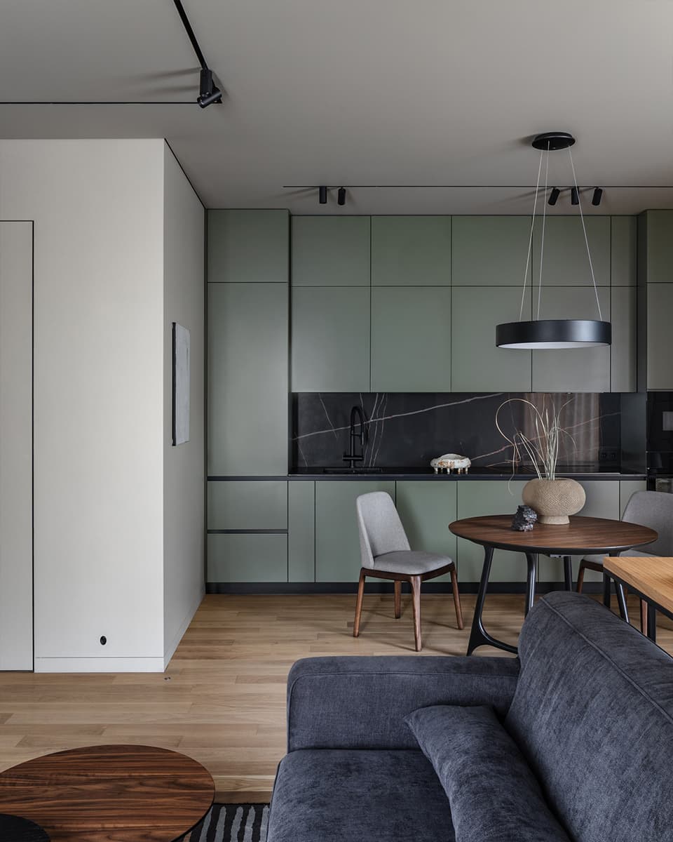 Цветовые переходы и легкие контрасты в интерьере квартиры для семьи — проект Анны и Максима Илющенко