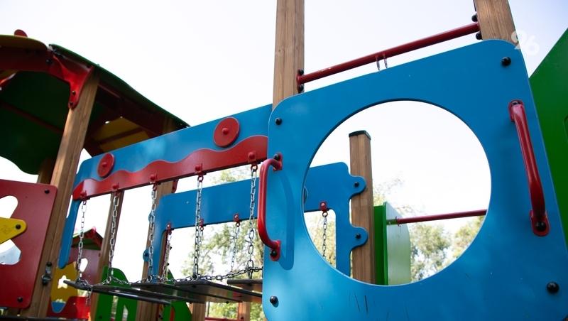 «Космическую» детскую площадку благоустроили в селе Левокумского округа