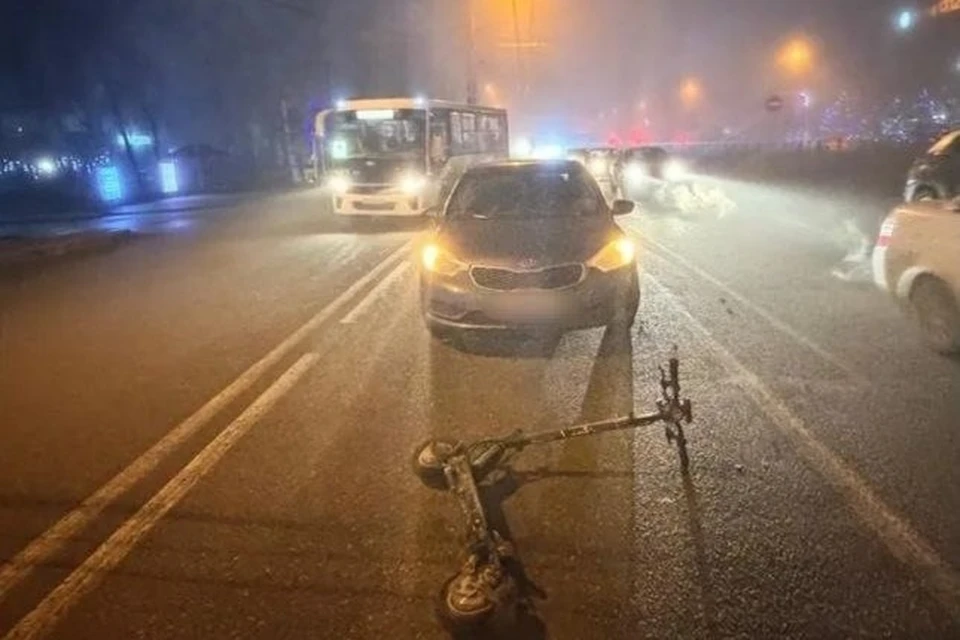 Пьяный самокатчик попал под колеса машины в Ставрополе0