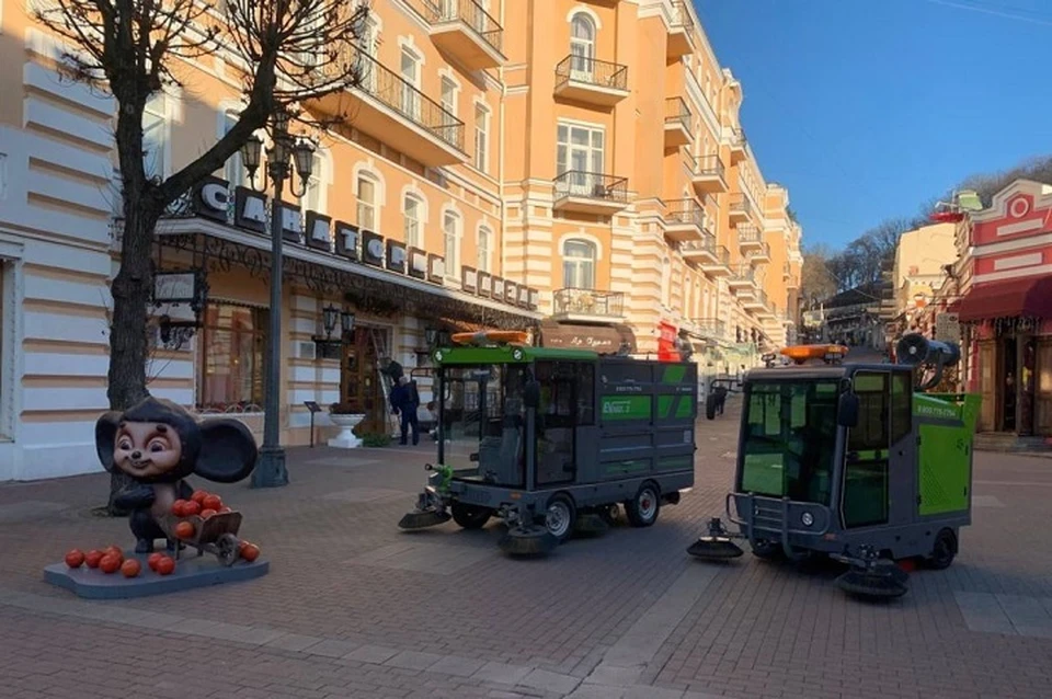 В Кисловодске идут испытания коммунальной техники на электротяге0