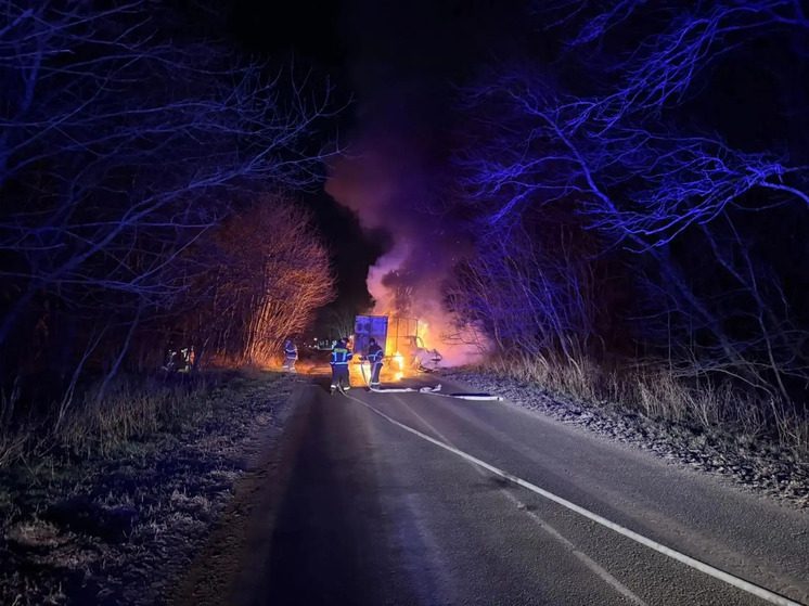 В Шпаковском округе Ставрополья столкнулись и загорелись «Хендай» и грузовик