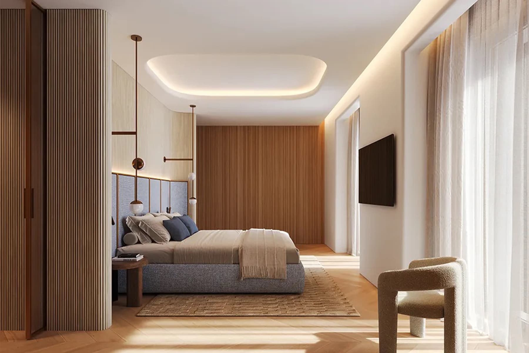 Диалог благородных материалов в интерьере клубного дома — проект Патрисии Уркиолы