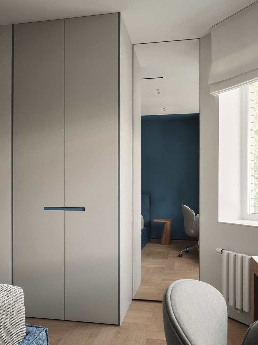 Четырехметровая пальма и лестница из стеклоблоков в интерьере австралийского шоурума — проект Ellison Studios