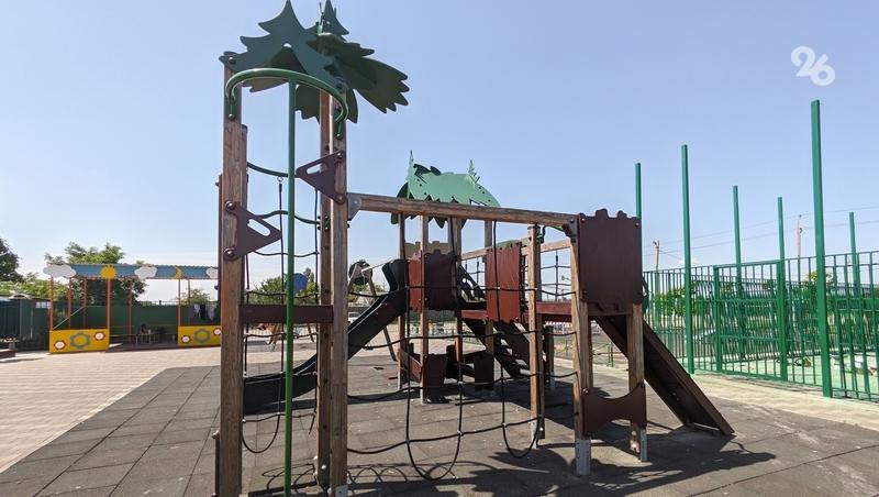 Детскую площадку построили в селе Вознесеновском