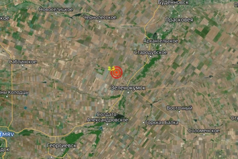На Ставрополье зафиксировали землетрясение магнитудой 3,3 балла0