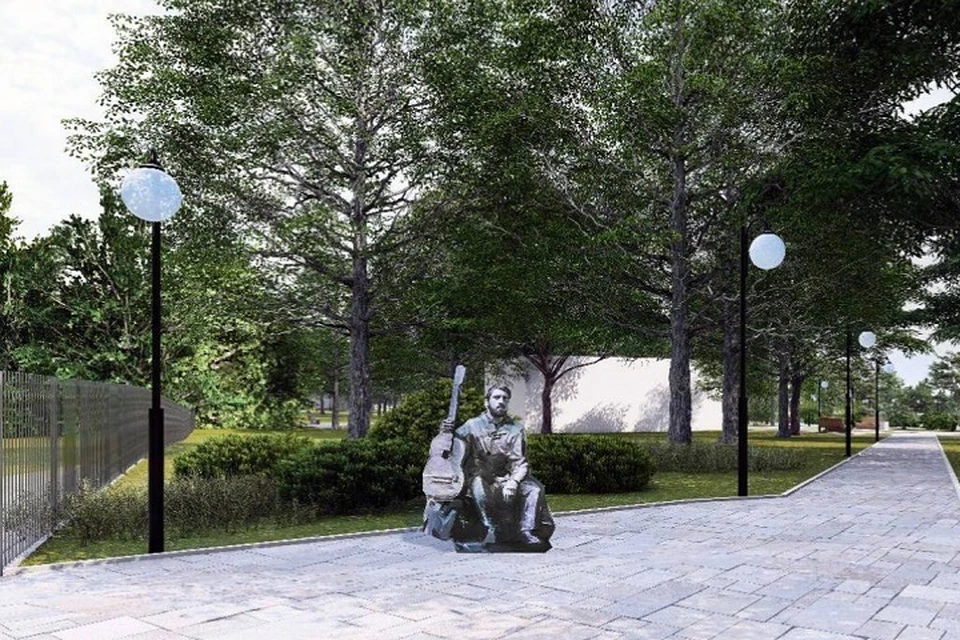 Памятник Высоцкому в Железноводске заговорит и запоет при подходе посетителей0