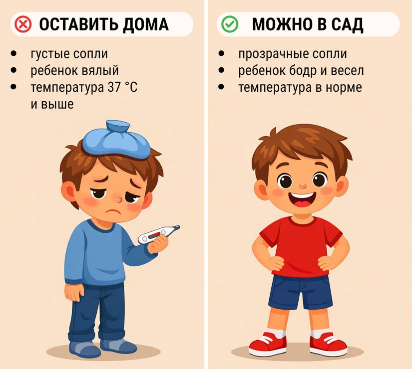 Педиатр объяснила, можно ли вести ребёнка в садик с насморком5