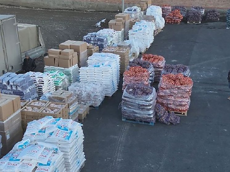 Семьи Грозного получили продуктовую помощь от фонда Кадырова