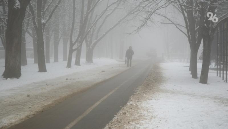 Снег, морозы и гололедица ожидают ставропольцев в начале рабочей недели