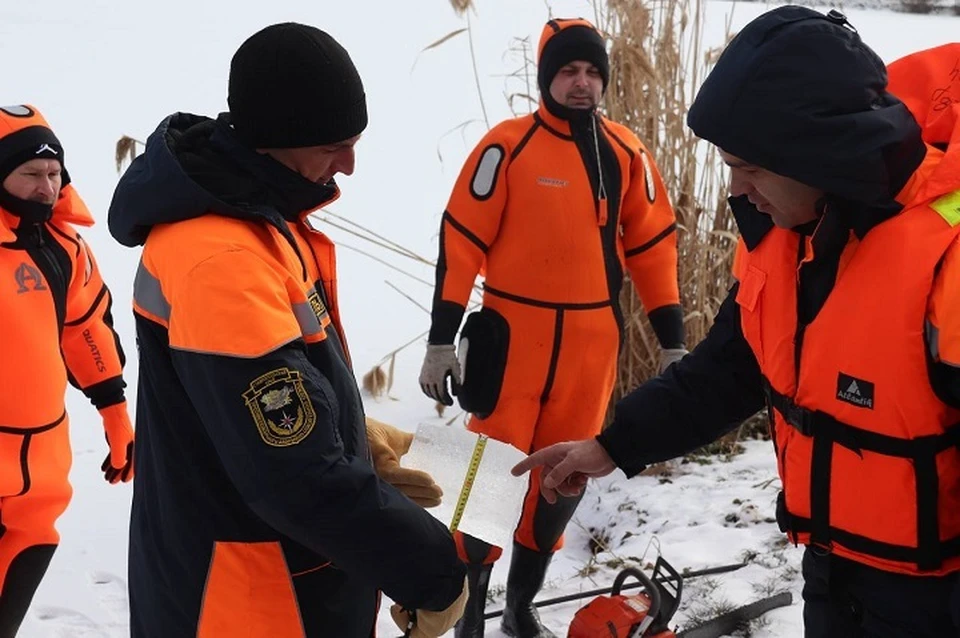 Спасатели перед Крещением измерили толщину льда водоёмов на Ставрополье0