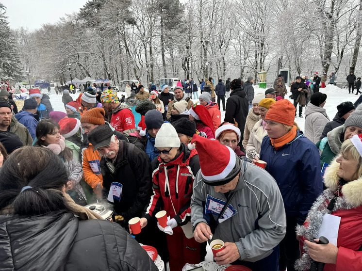 В первый день нового года в Железноводске встретили рекордное здоровое утро