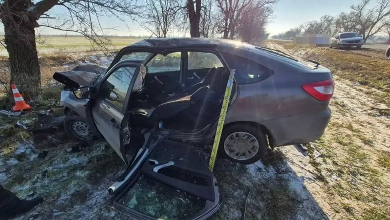 Женщина не справилась с управлением и врезалась в дерево на Ставрополье