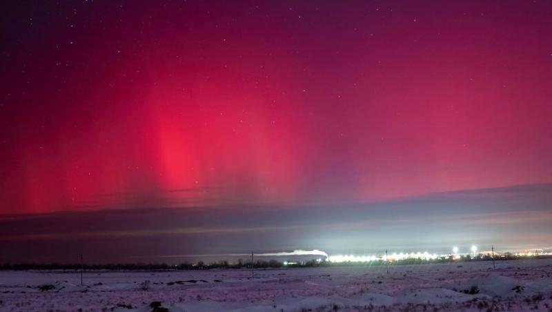 Жители Астраханской области могли наблюдать необычное полярное сияние