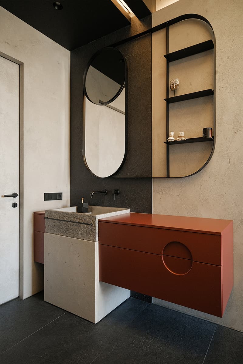 Интерьеры санузлов с отдельно стоящей ванной