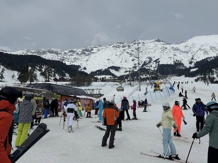 Домбай присоединился к массовой гонке «Лыжня России»