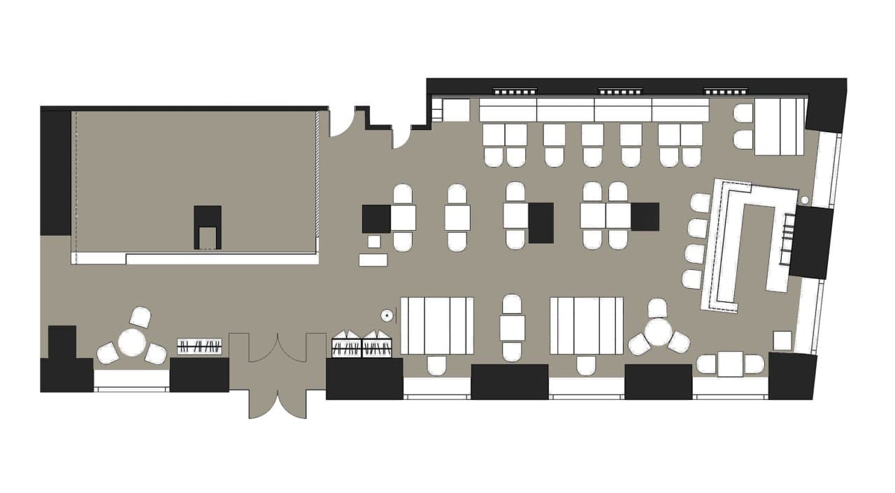 Глубокий коричневый цвет и светлое дерево в интерьере минского ресторана — проект Анны Кравченко и Светланы Лойко