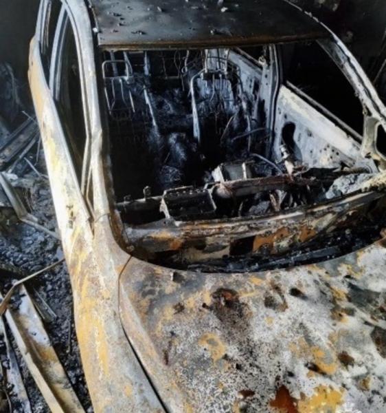 Гараж и машина сгорели в Михайловске в ночь с 16 на 17 февраля