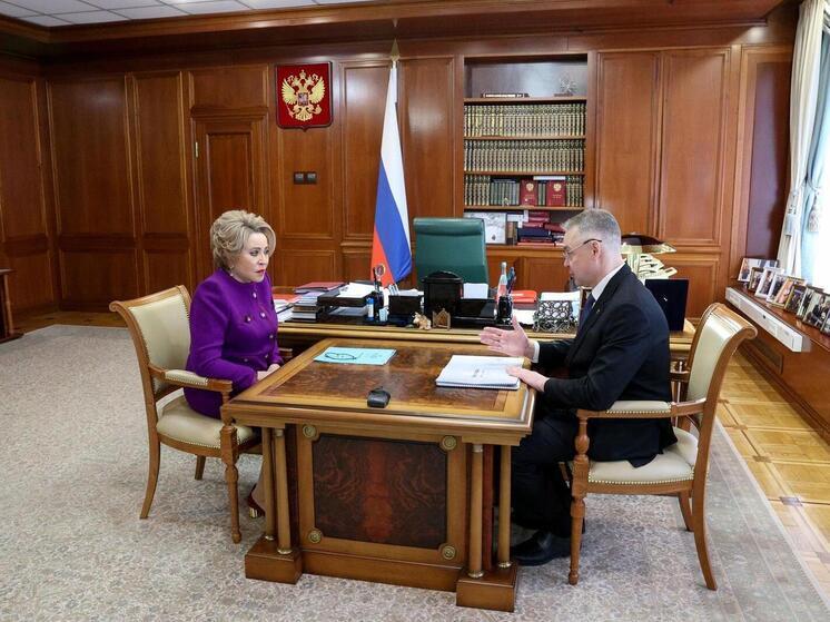   Председатель Совета Федерации Валентина Матвиенко провела рабочую встречу с губернатором Ставрополья