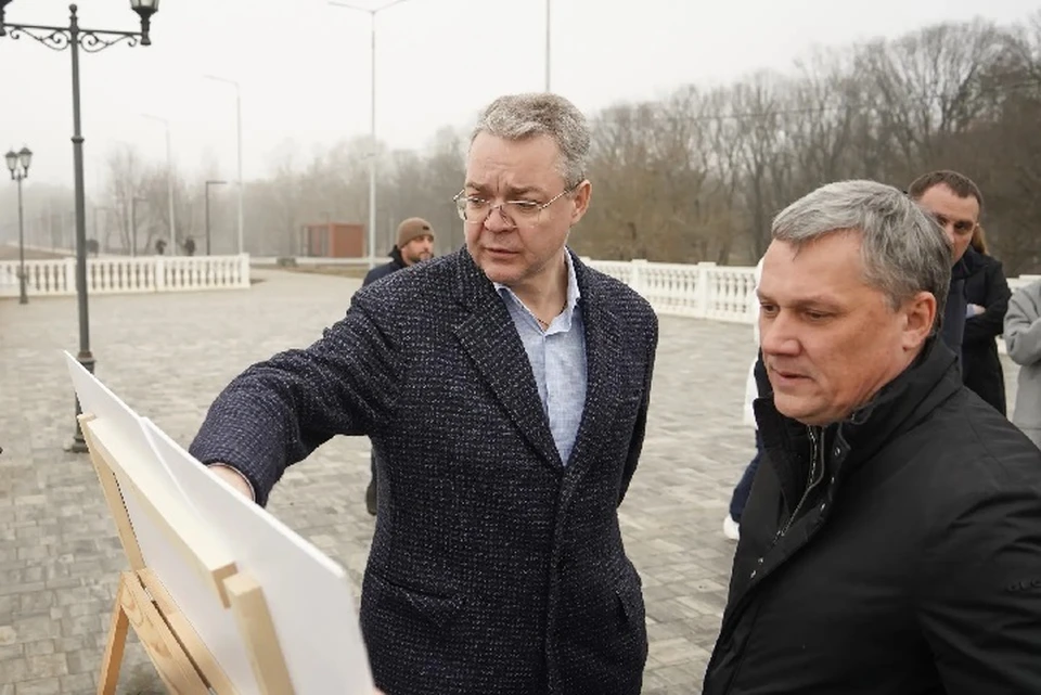 Строительная готовность благоустройства Парка Победы в Пятигорске составила 54%0