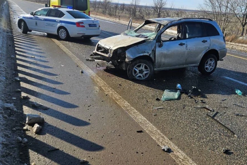 Водитель без прав уничтожил машину о бетонный отбойник на подъезде к Ставрополю0