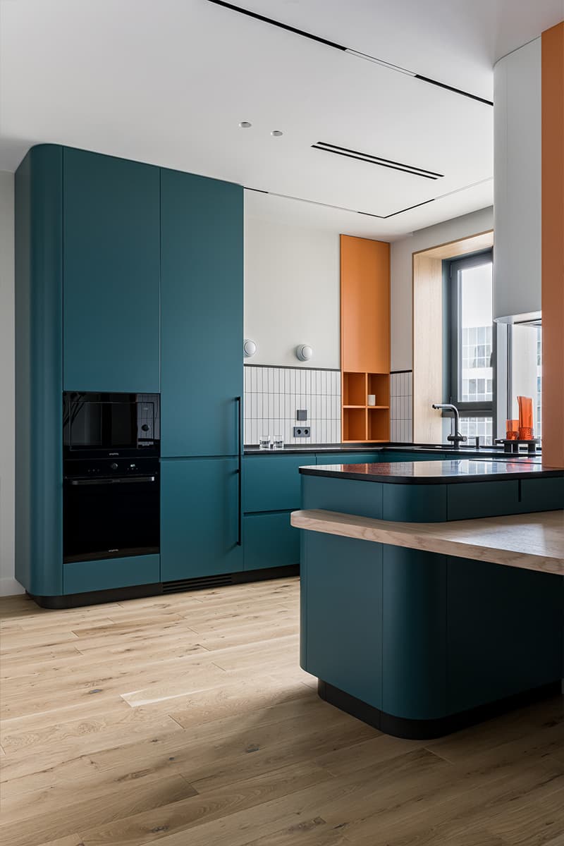 Интерьеры в технике колор-блокинг