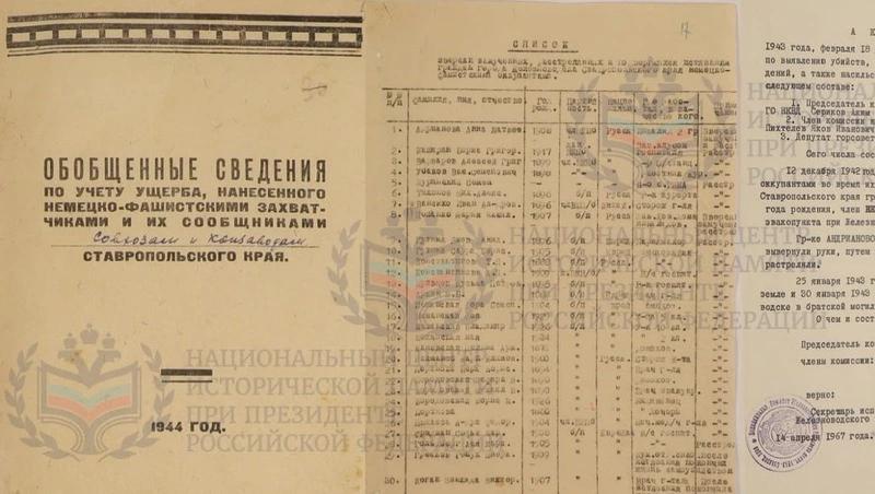 59 архивных документов о нацистах на Ставрополье передали для портала памяти