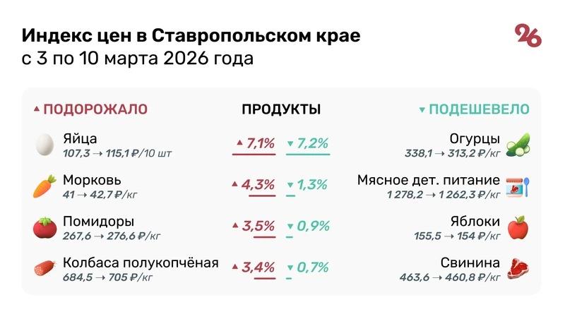 На Ставрополье в марте яйца стали дороже ещё на 7,1%