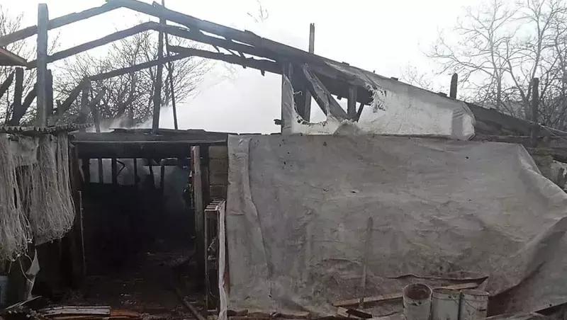 Шесть коров и 15 свиней спасли из горящего хлева в селе Грачёвского округа