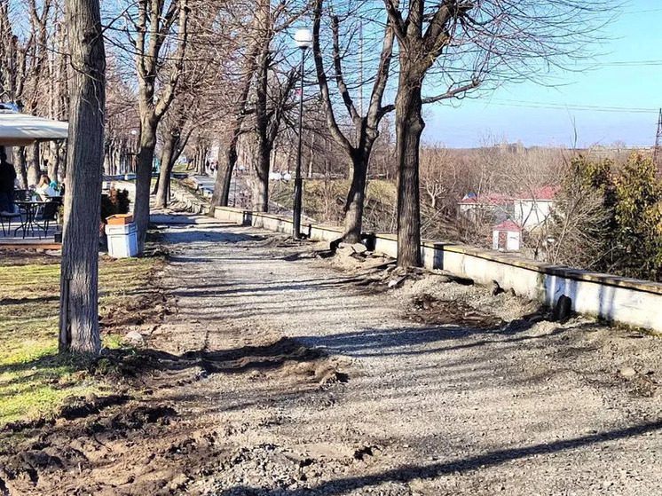 Во Владикавказе стартовало обновление легендарного участка набережной Терека
