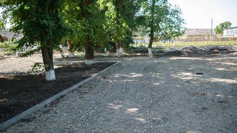 Благоустройство сквера начали в станице Кочубеевского округа
