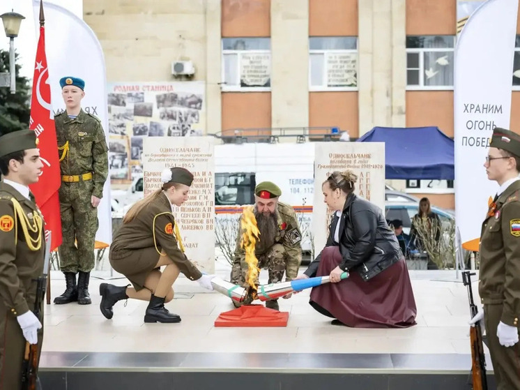 Губернатор Ставрополья: Вечный огонь вновь зажгли на мемориале в станице Константиновской