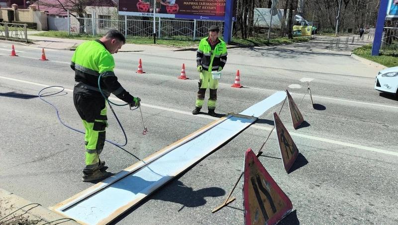 В Ставрополе обновили более 25 тыс. квадратных метров дорожной разметки