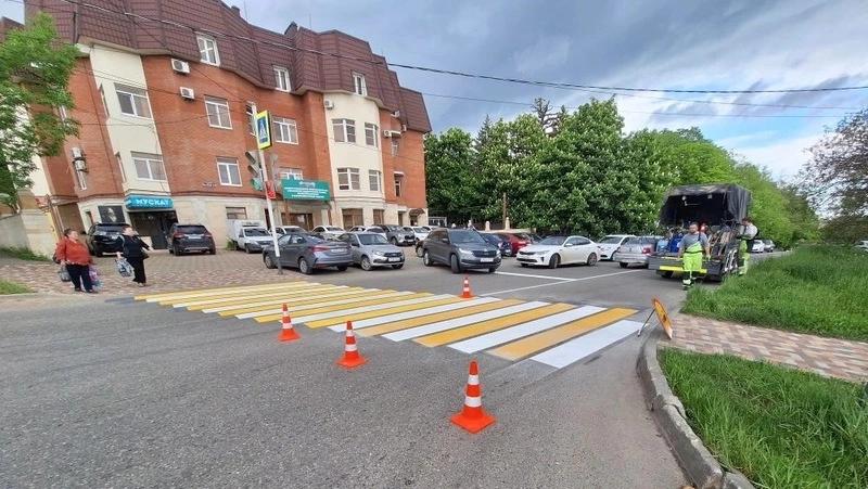 70 тыс. кв метров разметки и знаки ПДД обновили дорожники в Ставрополе
